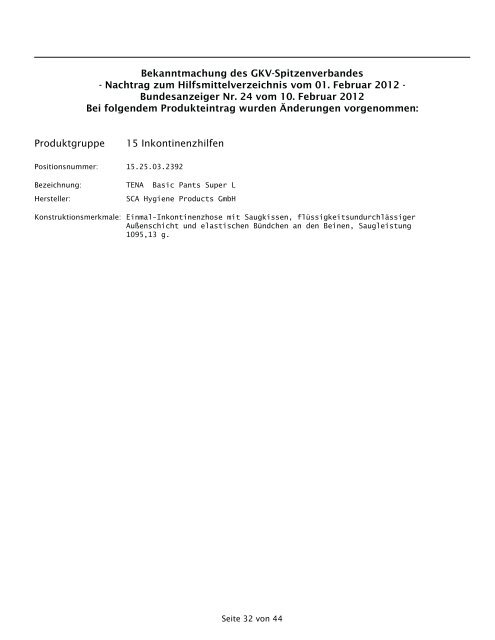 Hilfsmittel (PDF, 141 KB) - GKV-Spitzenverband