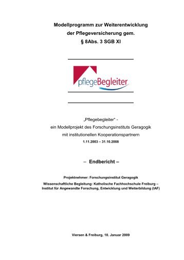 Endbericht Pflegebegleiter - GKV-Spitzenverband