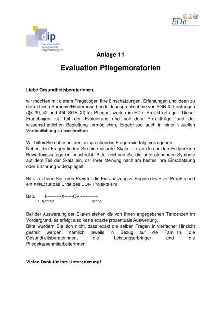 Entlastungsprogramm bei Demenz 