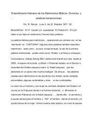 Entendimiento Hebraico de los Matrimonios Biblicos Divorcios y ...