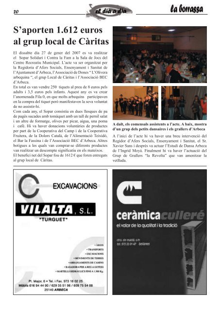 Núm 10 - Abril 2007 - Ajuntament d'Arbeca