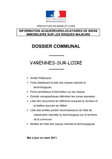 DOSSIER COMMUNAL VARENNES-SUR-LOIRE - Services Etat ...