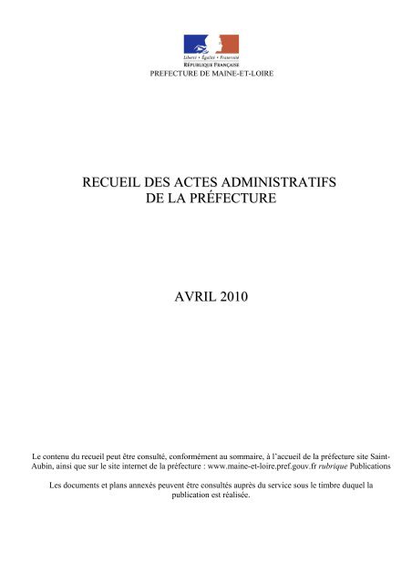 Raa Avril 2010 Services Etat Maine Et Loire