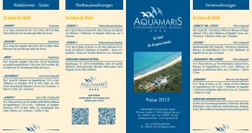 Preise 2013 (PDF) - Aquamaris Strandresidenz Rügen