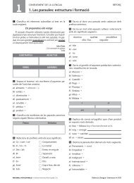 1. Les paraules: estructura i formació - IES JAIME II