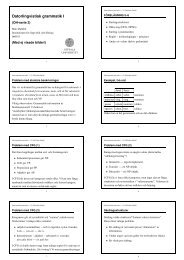 Datorlingvistisk grammatik I - Stp