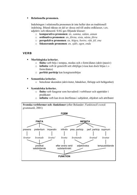 pronomen, verb (TAM), adverb - Stp - Uppsala universitet