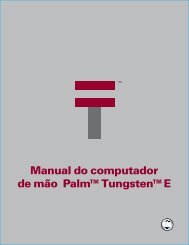 Manual do computador de mao Palm Tungsten E