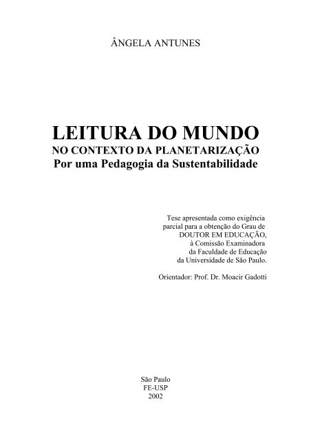 LEITURA DO MUNDO - Instituto Paulo Freire