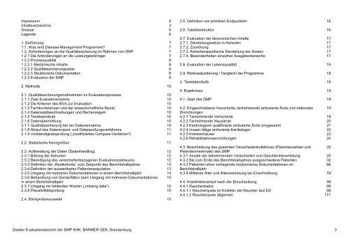 Evaluation des DMP Koronare Herzerkrankung (KHK ... - Barmer GEK