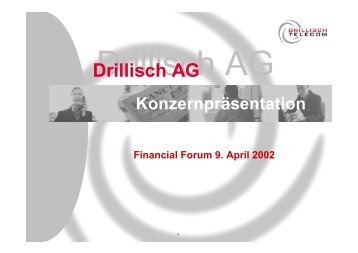 DVFA Technologie Forum 12.11.01 - Drillisch AG