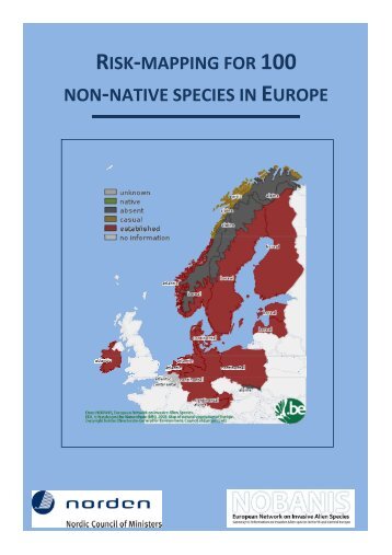 risk-mapping for 100 non-native species in europe - NOBANIS