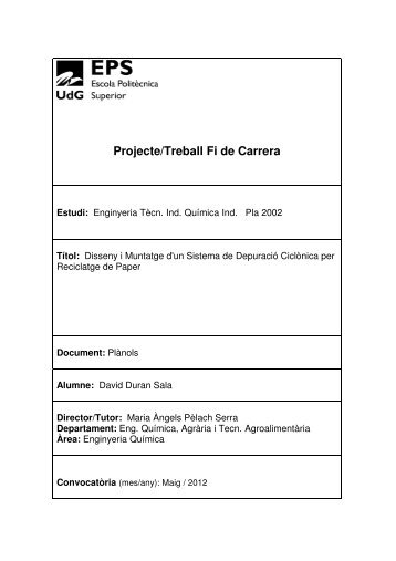 Projecte/Treball Fi de Carrera - UdG