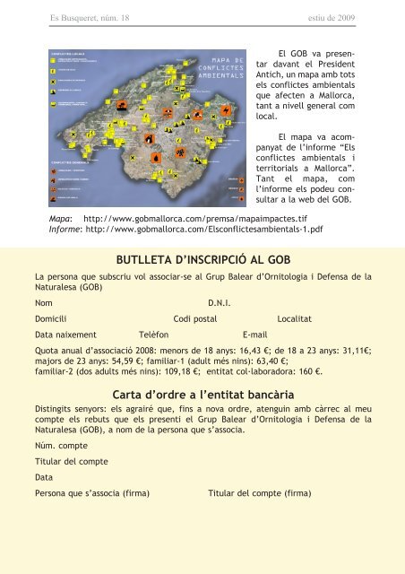 Nº 18, estiu de 2009 - GOB