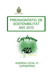 prediagnòstic de sostenibilitat any 2010 - Ajuntament de Capdepera