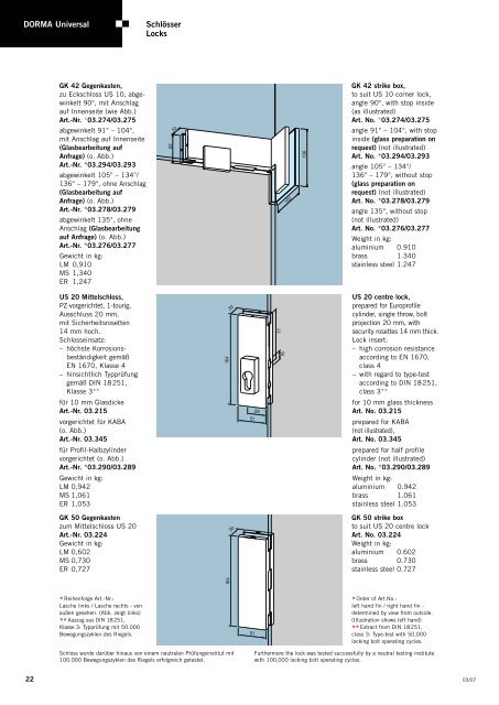 DORMA Universal