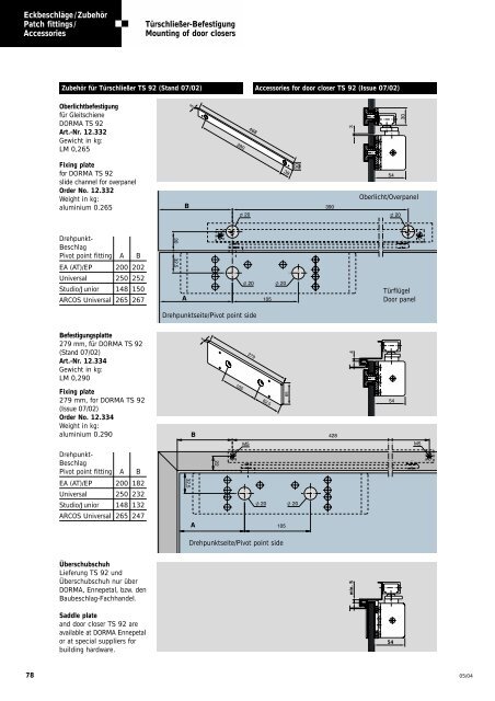 Dorma Anschlagtüren-Katalog (2,02 MB)