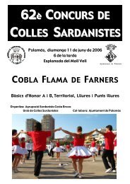 62è CONCURS DE COLLES SARDANISTES - Palamós Sardanista