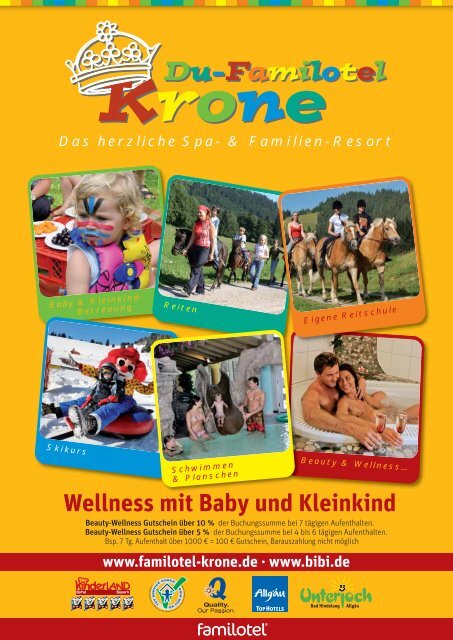 Wellness mit Baby und Kleinkind - Du-Familotel Krone