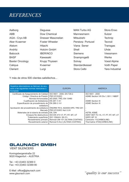 Reducción Sonora de hasta  50 dB sin materiales - Glaunach GmbH