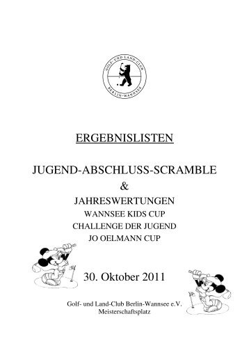 Jugend-Abschluss-Scramble - Der Golf- und Land-Club  Berlin ...