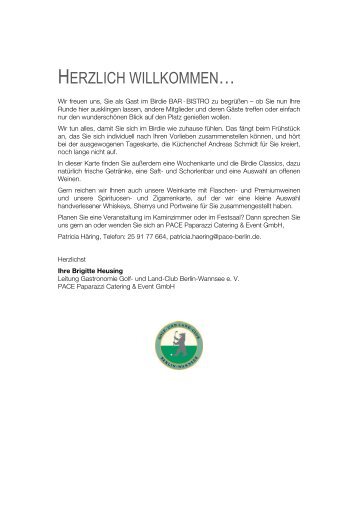 herzlich willkommen… - Der Golf- und Land-Club Berlin-Wannsee eV