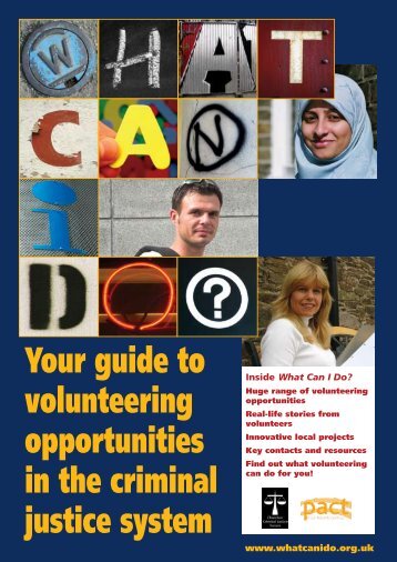 Your guide to volunteering opportunities in the criminal justice system