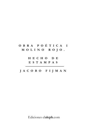 Fijman, Jacobo – Molino Rojo. Hecho De Estampas