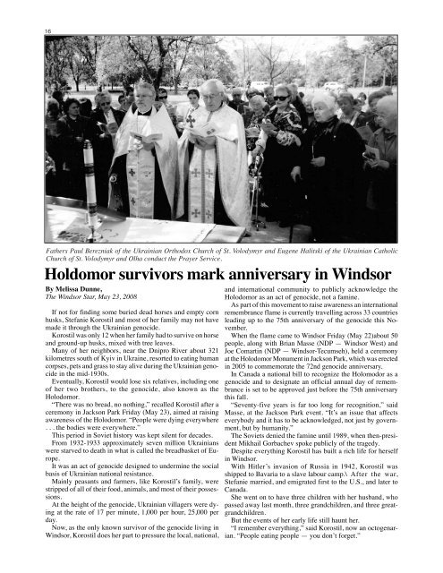 Ukraine Remembers Canada Acknowledges - Holodomor