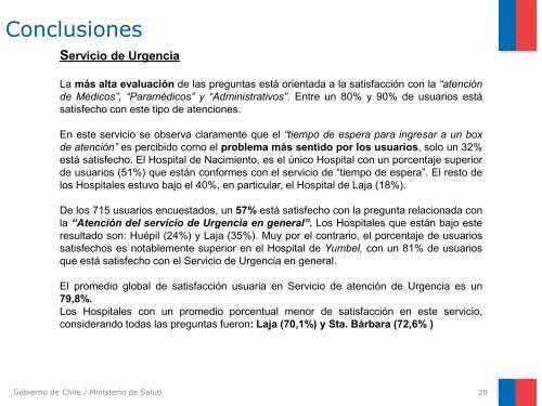 presentacion resultados encuesta satisfaccion usuaria - Servicio de ...