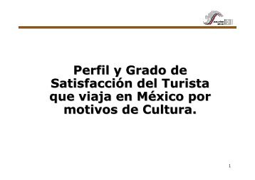 Perfil y Grado de Satisfacción del Turista que viaja en México ... - Inicio