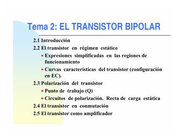 Tema 2: EL TRANSISTOR BIPOLAR - Redes-Linux.com