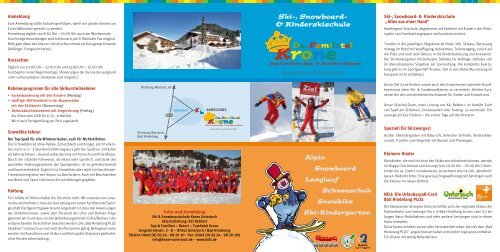 Ski-, Snowboard- & Kinderskischule - Du-Familotel Krone