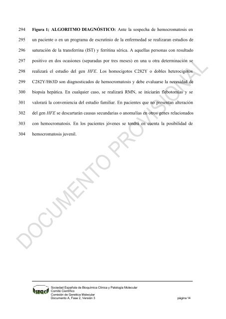 Recomendaciones para el diagnóstico de la hemocromatosis ...