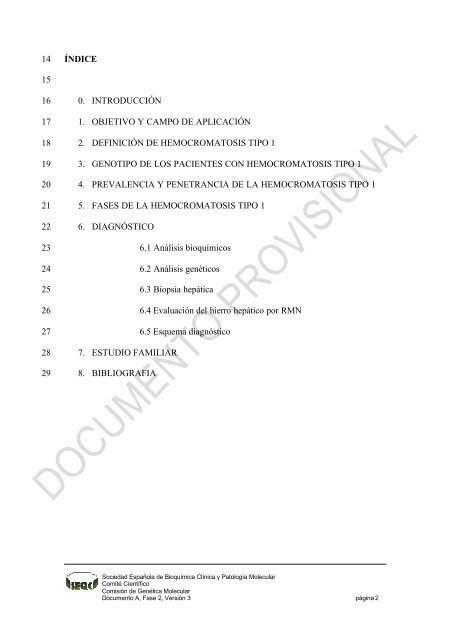 Recomendaciones para el diagnóstico de la hemocromatosis ...