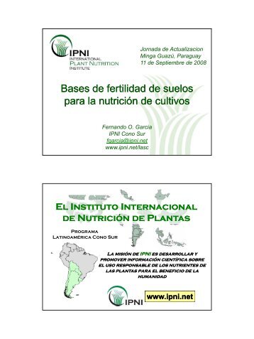 Bases de fertilidad de suelos para la nutrición de cultivos