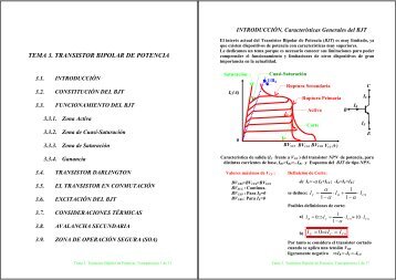 TEMA 3. TRANSISTOR BIPOLAR DE POTENCIA