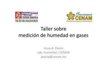 Taller sobre medición de humedad en gases g