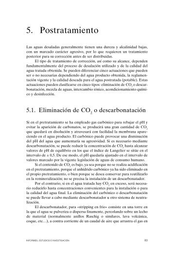 5. Postratamiento - Quimica del agua