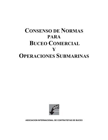 consenso de normas para buceo comercial y operaciones submarinas