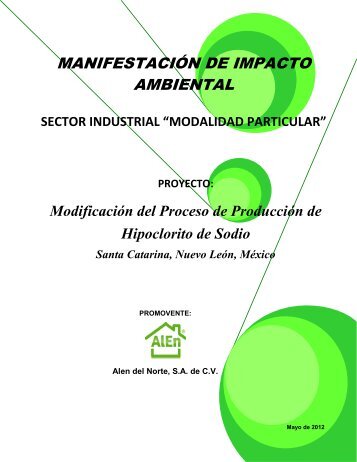 MANIFESTACIÓN DE IMPACTO AMBIENTAL - sinat - Semarnat