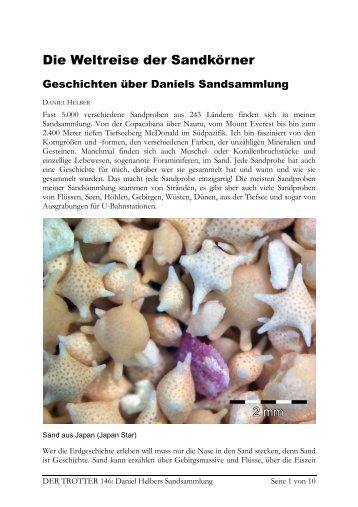 Sand aus aller Welt von Daniel Helber