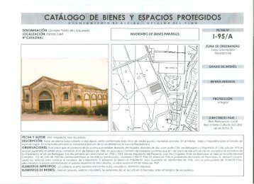 catálogo de bienes y espacios protegidos - Ajuntament d'Alzira