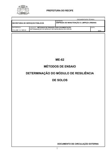 Determ. do Modulo de Resiliência de Solos