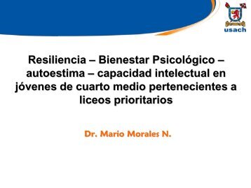 Resiliencia - Bienestar Psicológico