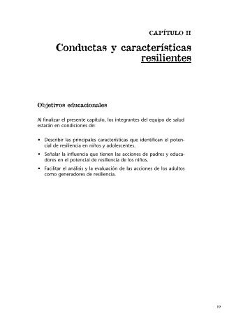 Conductas y características resilientes