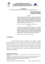 RESILIÊNCIA: a capacidade de adaptação e/ou transformação nas ...