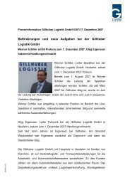 Beförderungen bei der Gillhuber Logistik GmbH, Werner Schiller