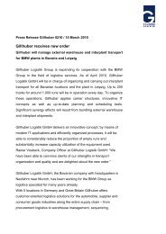 Gillhuber receives new order - Gillhuber Logistik GmbH