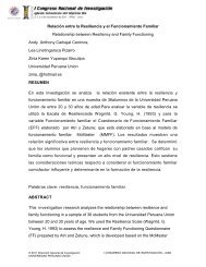 Relación entre la Resiliencia y el Funcionamiento Familiar ...